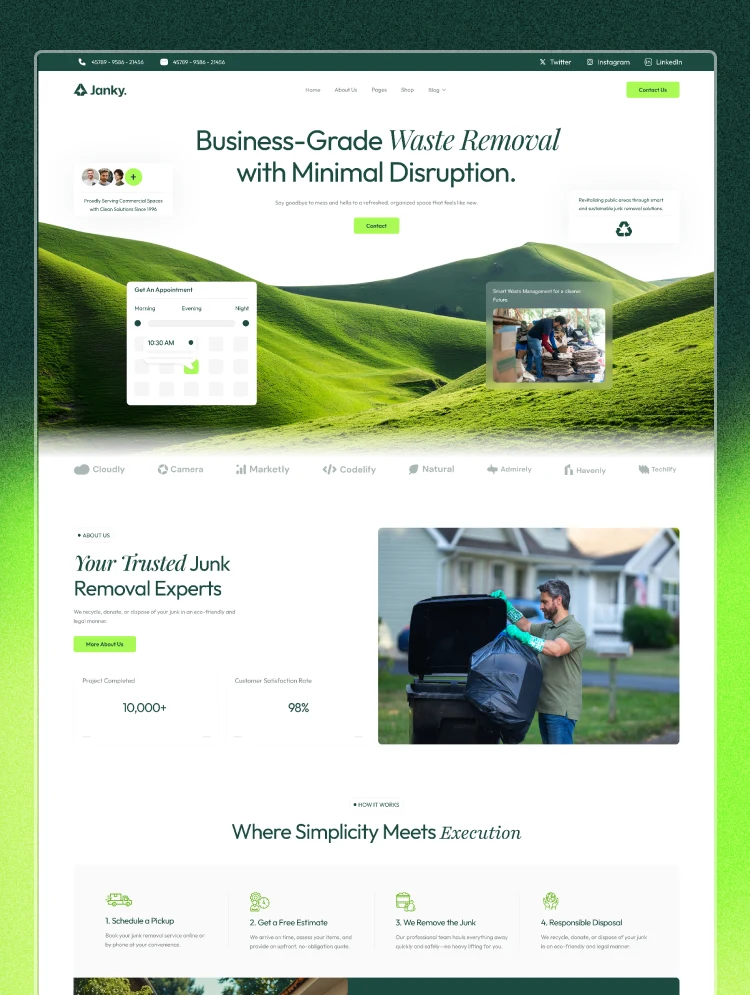 Janky client website preview
